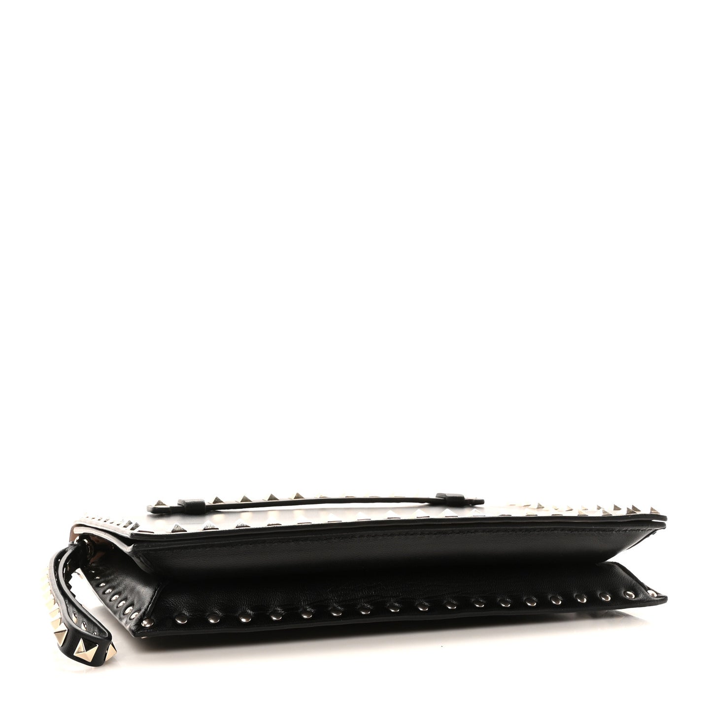 Nappa Rockstud Wristlet Clutch Black