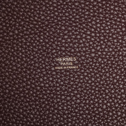 Hermes Taurillon Clemence Swift Eclat Picotin 26 GM Prune Orange Poppy 6 of 11