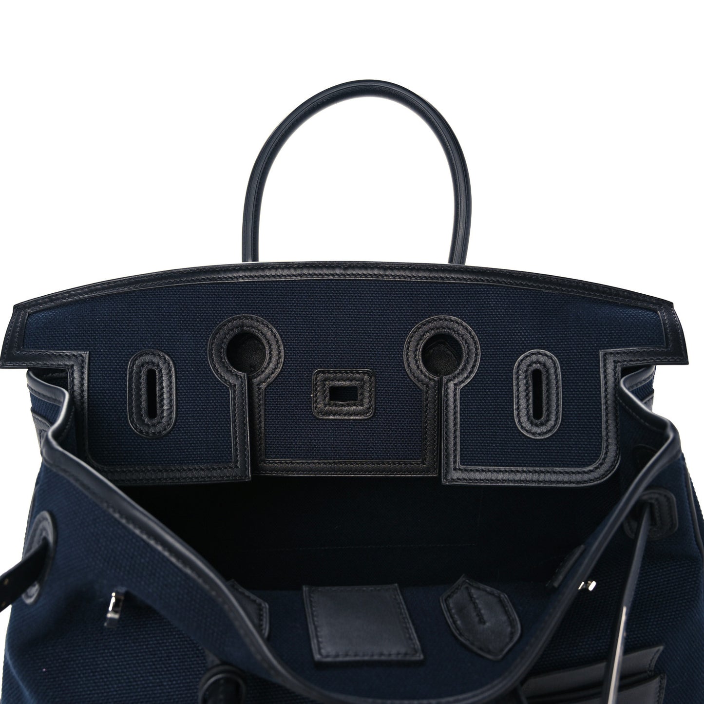 Goeland Toile Swift Cargo Birkin 35 Bleu Marine
