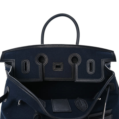 Hermes Goeland Toile Swift Cargo Birkin 35 Bleu Marine 18 of 34