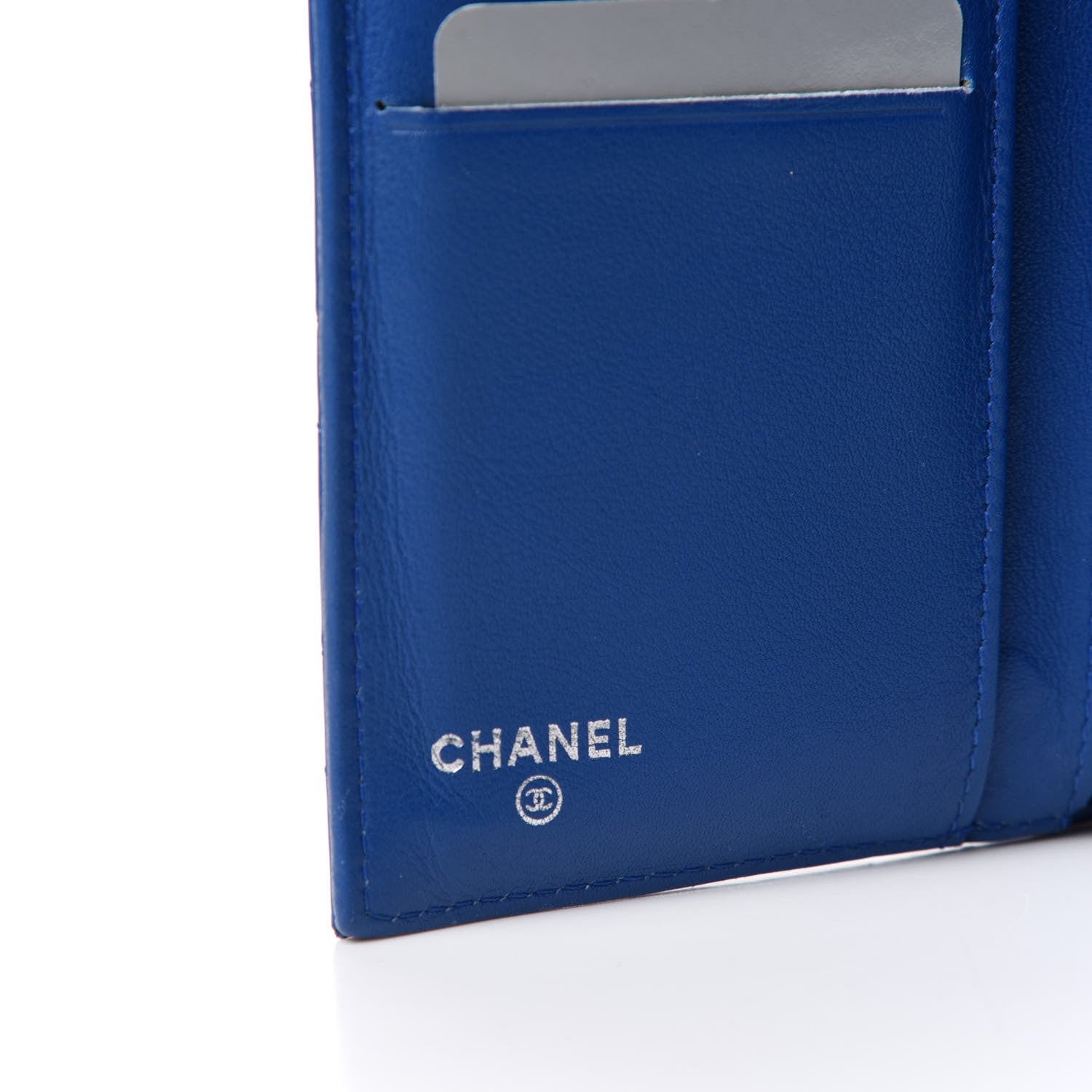 Chanel Patent Calfskin Quilted Large Flap Wallet Blue 6 of 8