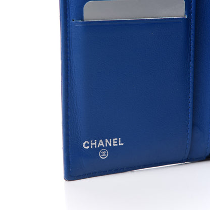 Chanel Patent Calfskin Quilted Large Flap Wallet Blue 6 of 8