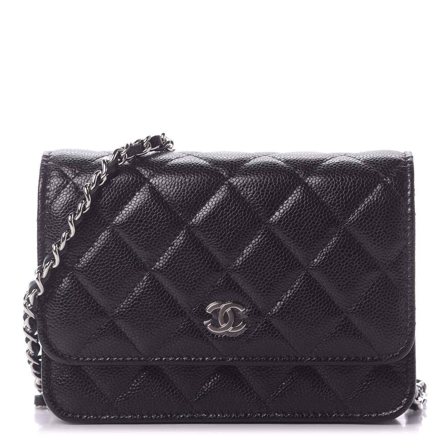 Chanel Caviar Quilted Mini Wallet On Chain WOC Black 1 of 11
