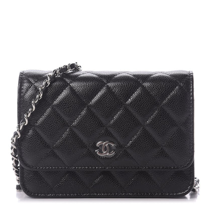 Chanel Caviar Quilted Mini Wallet On Chain WOC Black 1 of 11