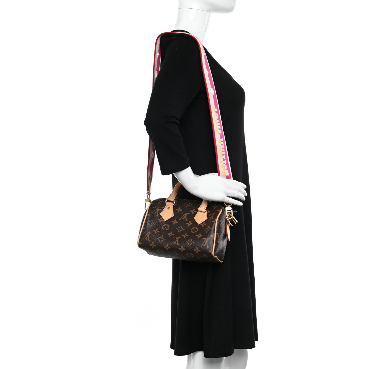 Louis Vuitton Monogram Speedy Bandouliere 20 Fuchsia 2 of 9