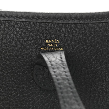 Hermes Taurillon Clemence Evelyne TPM Black 6 of 9