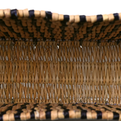 Loewe Raffia Paula's Ibiza Reed Square Basket Tote Bag Natural Black Pecan 4 of 4