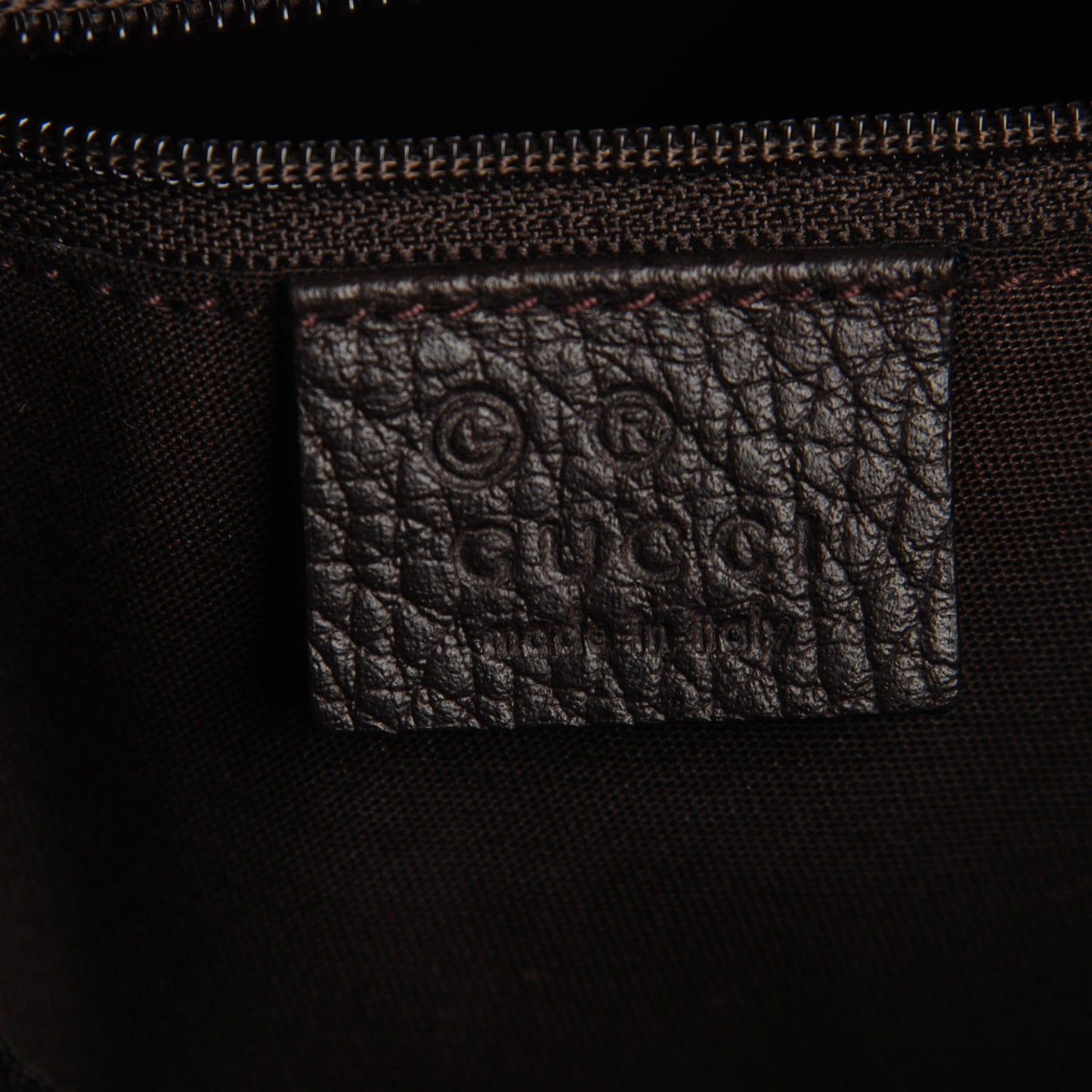 Crystal Monogram Hobo Dark Brown