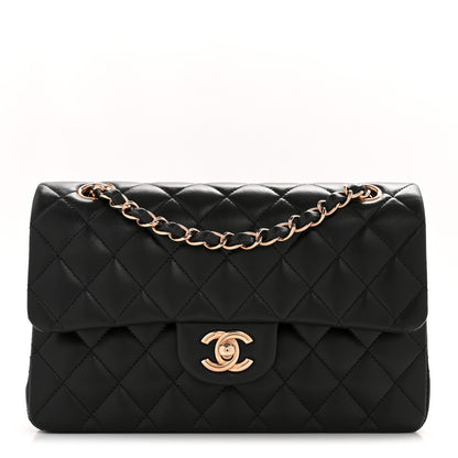 Chanel Lambskin Quilted Small Double Flap Black 1 of 15