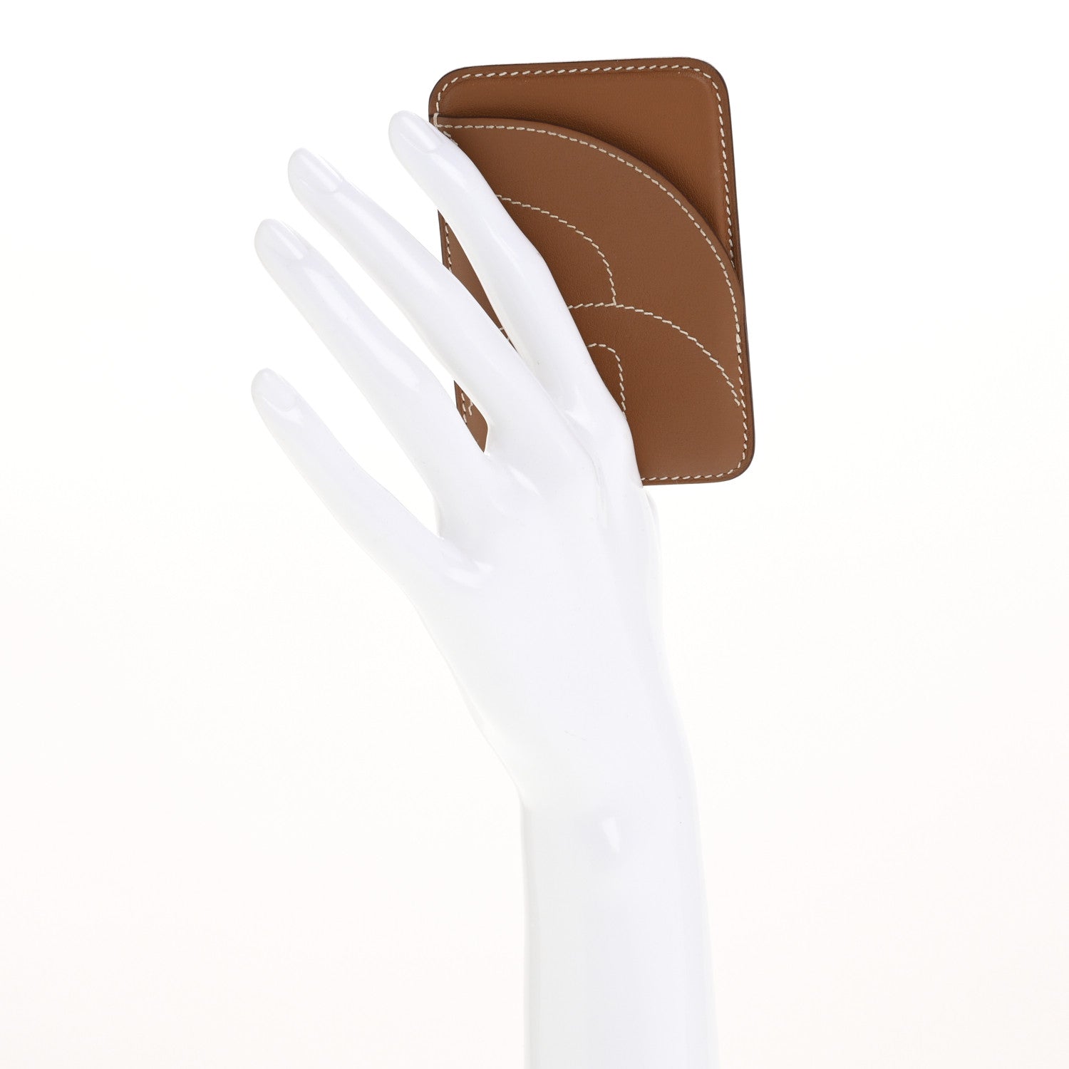 Hermes Swift Stitched Cheval MagSafe Card Holder Gold 2 of 8