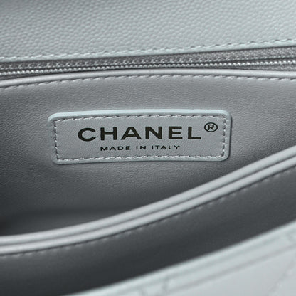 Chanel Caviar Quilted Mini Coco Handle Flap Light Blue 6 of 13