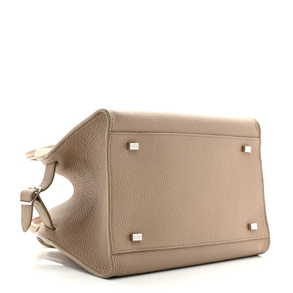 The Row Grained Calfskin Soft Margaux 10 Bag Dark Taupe 4 of 10
