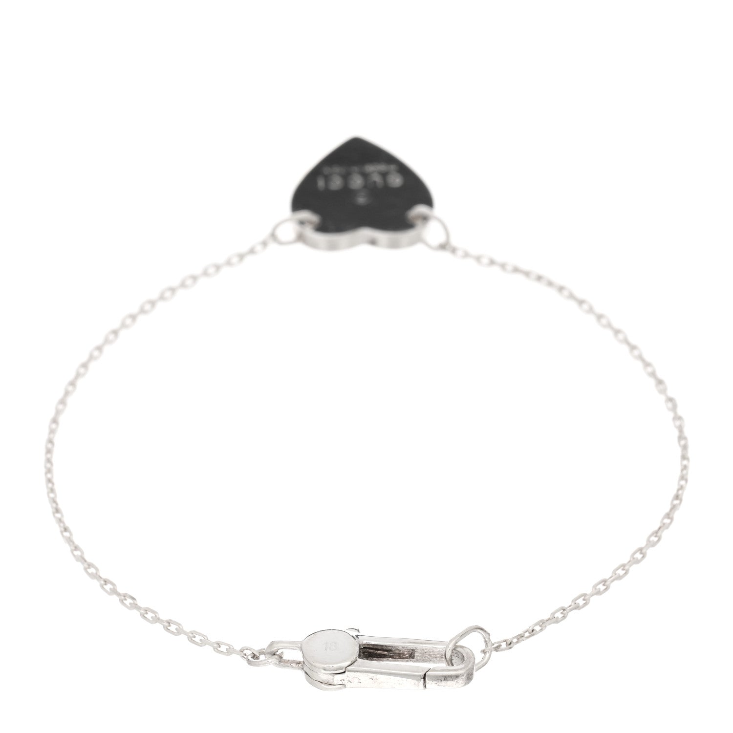 Gucci Sterling Silver Trademark Heart Bracelet 2 of 3