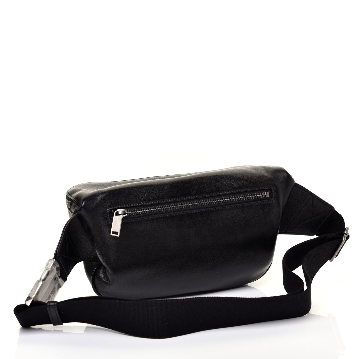 Lambskin Subway Belt Bag Black
