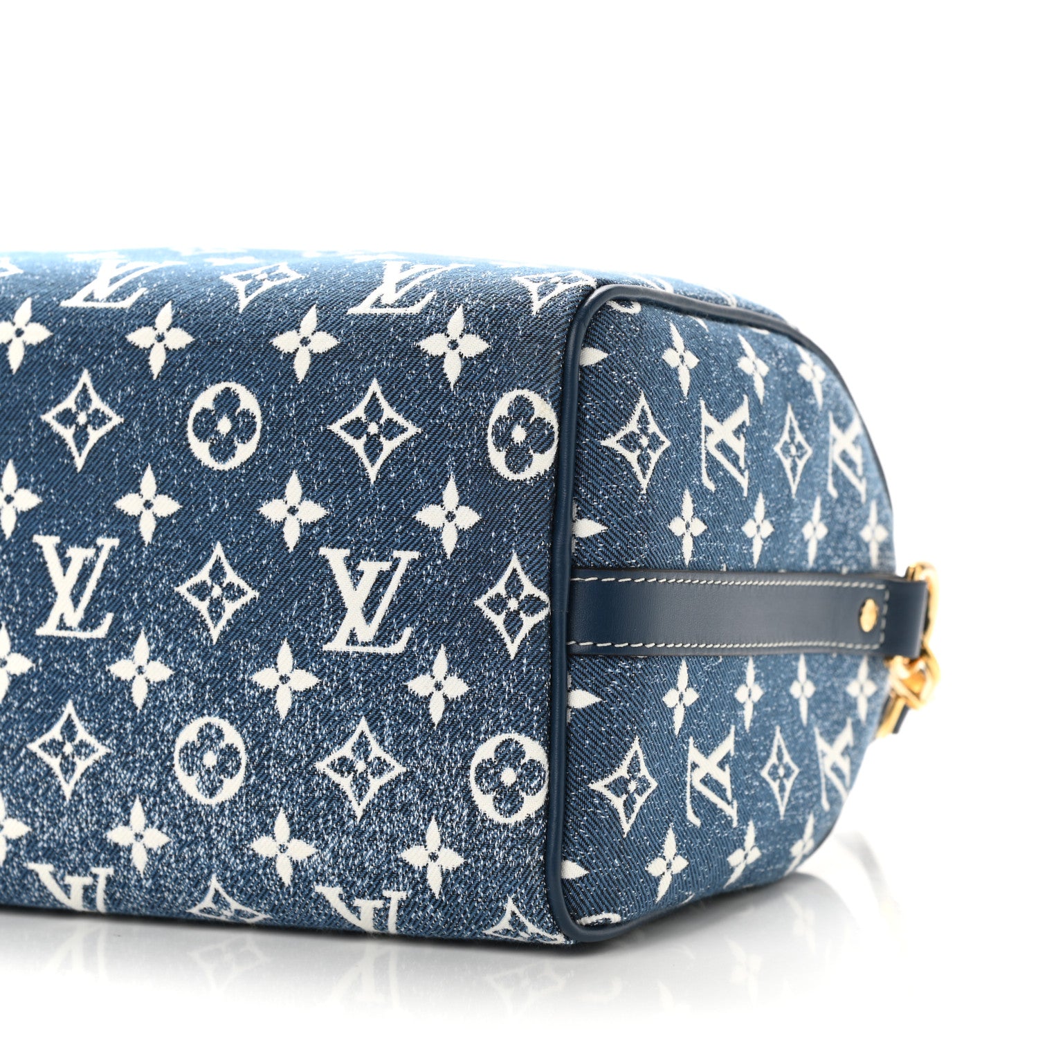 Louis Vuitton Monogram Jacquard Denim Speedy Bandouliere 25 Bleu 10 of 10