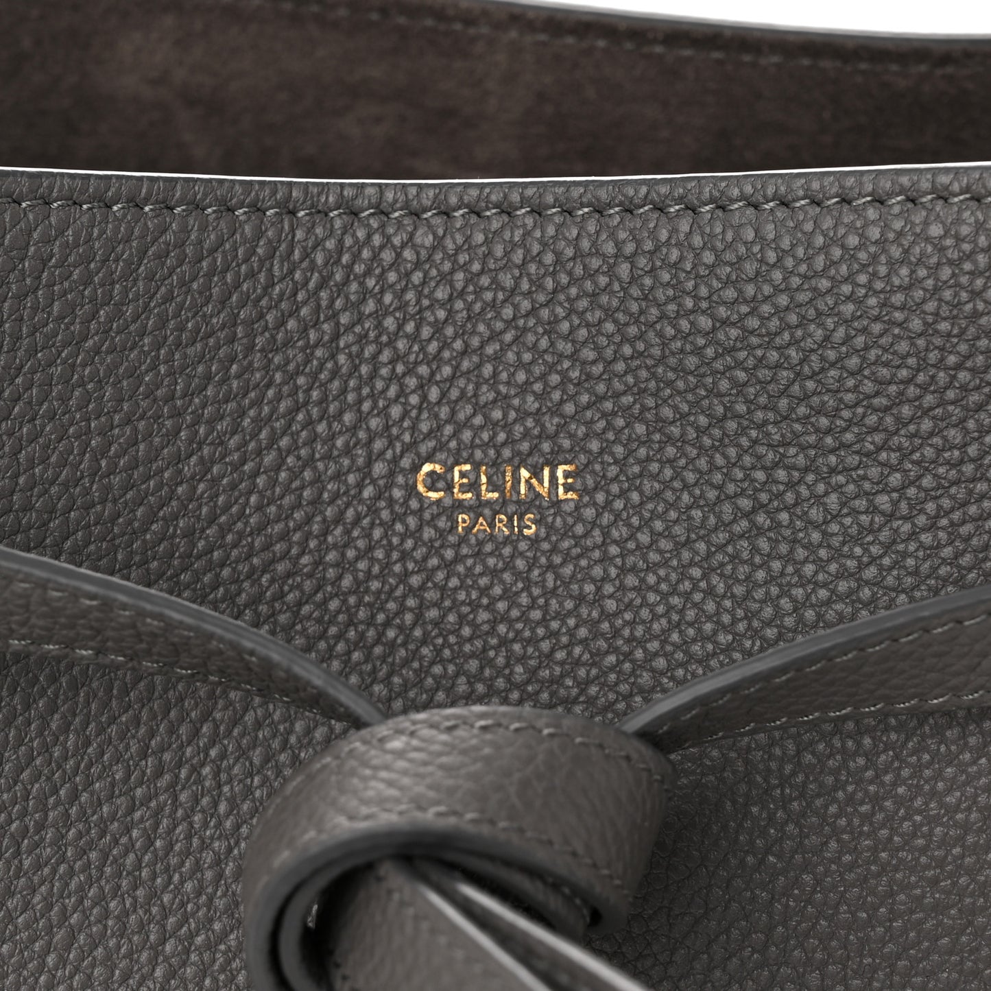 Soft Grained Calfskin Small Belt Cabas Phantom Medium Grey