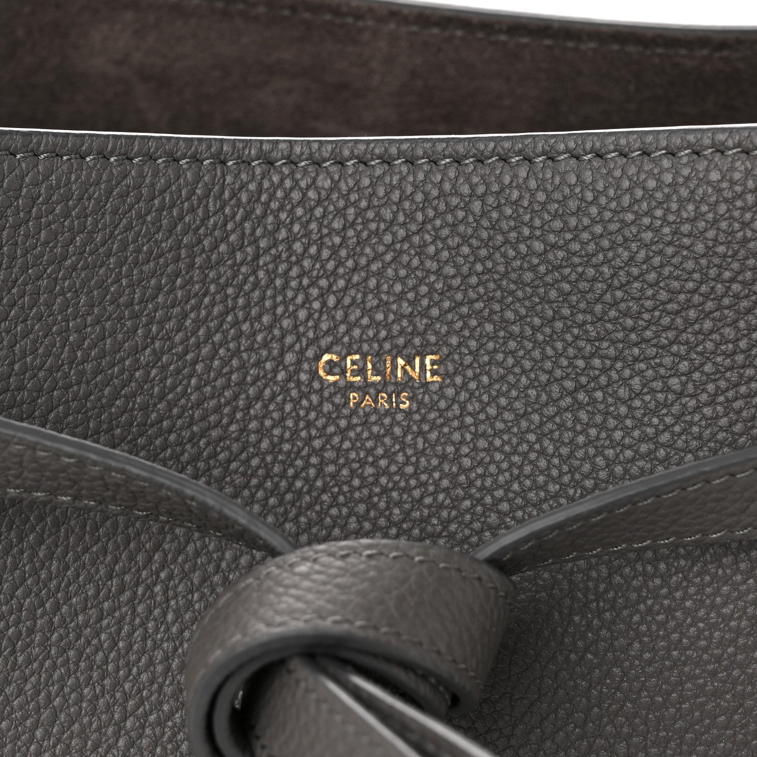 Celine Soft Grained Calfskin Small Belt Cabas Phantom Medium Grey 6 of 11