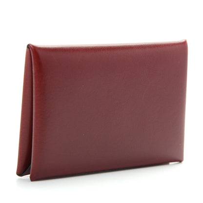 Hermes Box Calvi Card Case Rouge H 3 of 8