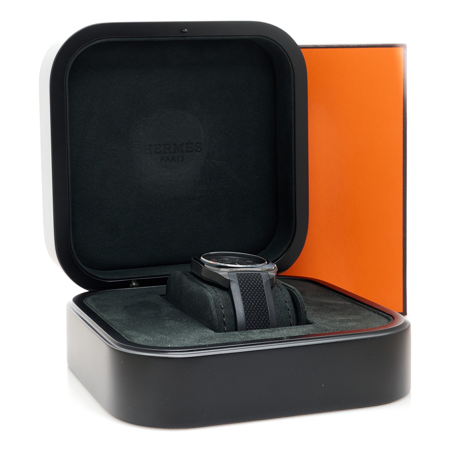 Hermes DLC Coated Titanium Rubber 39mm H08 Automatic Watch Noir 5 of 5