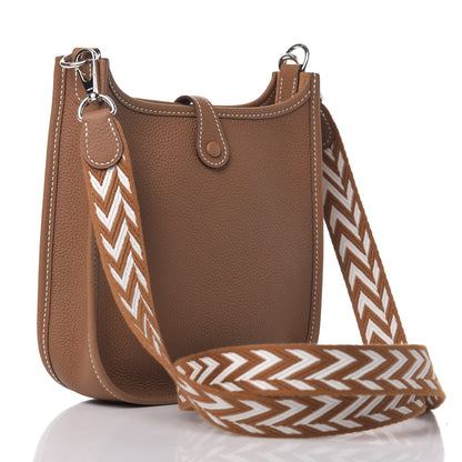 Hermes Taurillon Maurice Amazone Evelyne TPM Gold White 3 of 11