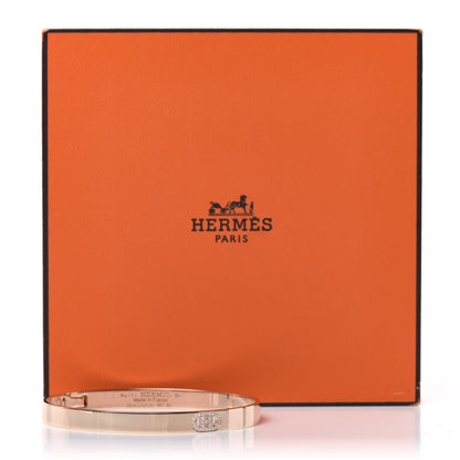 Hermes 18K Rose Gold Diamond PM H D'Ancre Bracelet SH 5 of 5