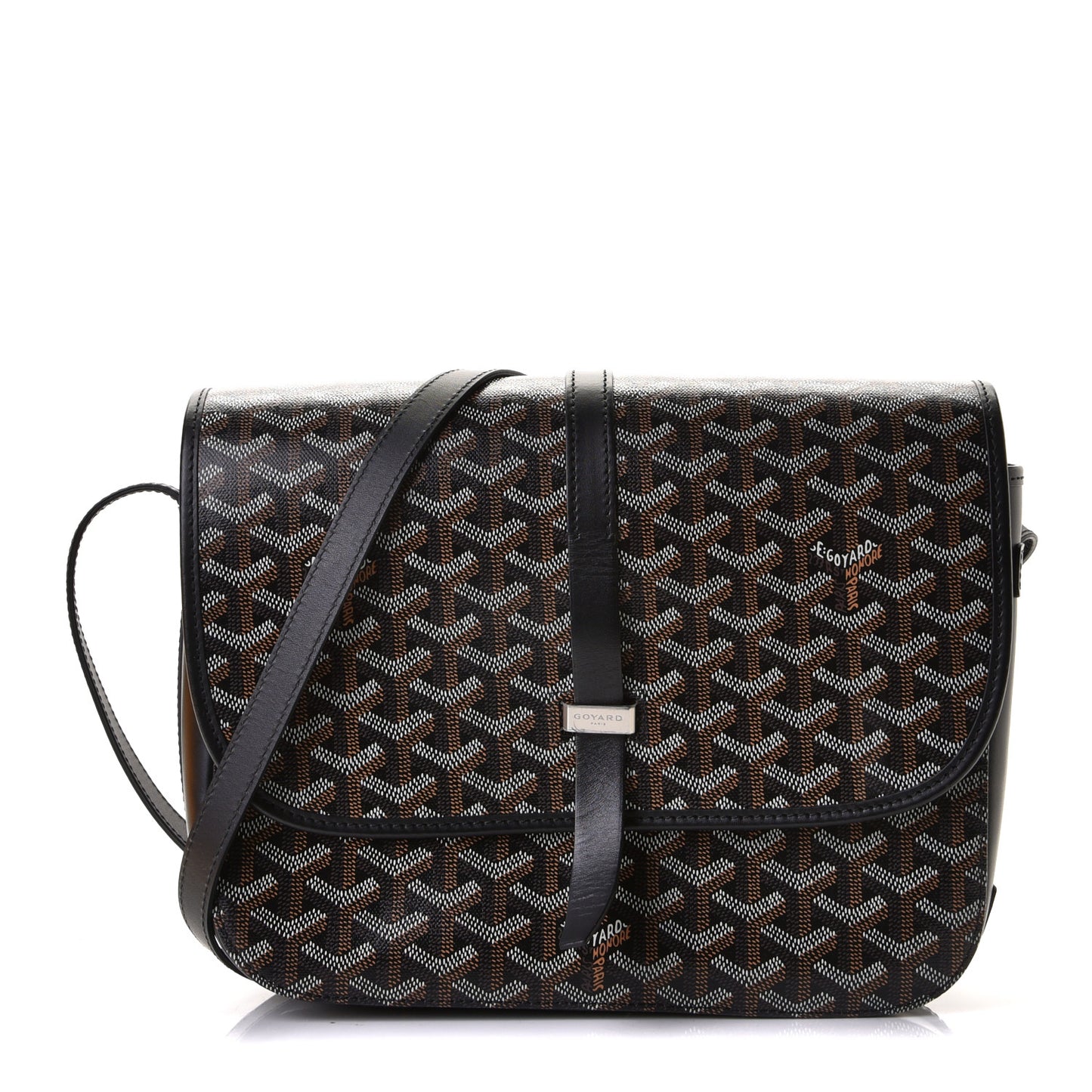 Goyardine Belvedere II MM Messenger Bag Black