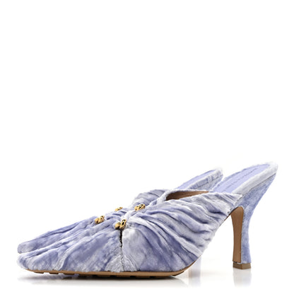 Bottega Veneta Textured Viscose Silk Velvet Bunnie Mule Pumps 41 Amethyst 3 of 9