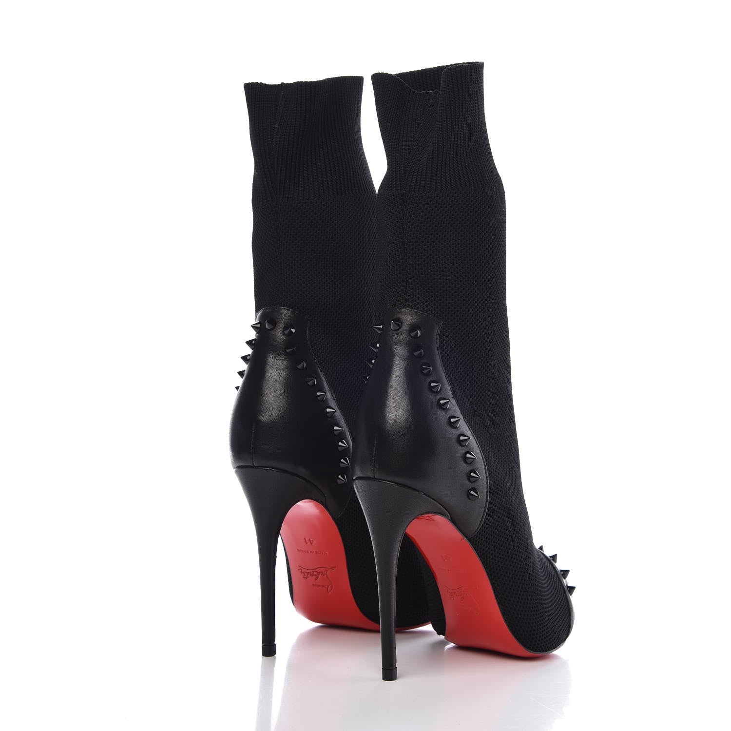 Christian Louboutin Nappa Knit Dovi Dova 100 Ankle Boots 41 Black 4 of 7