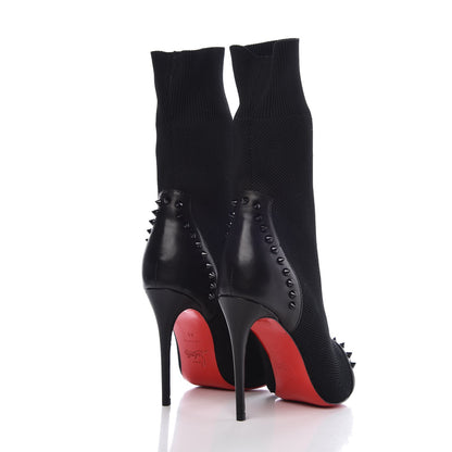 Christian Louboutin Nappa Knit Dovi Dova 100 Ankle Boots 41 Black 4 of 7