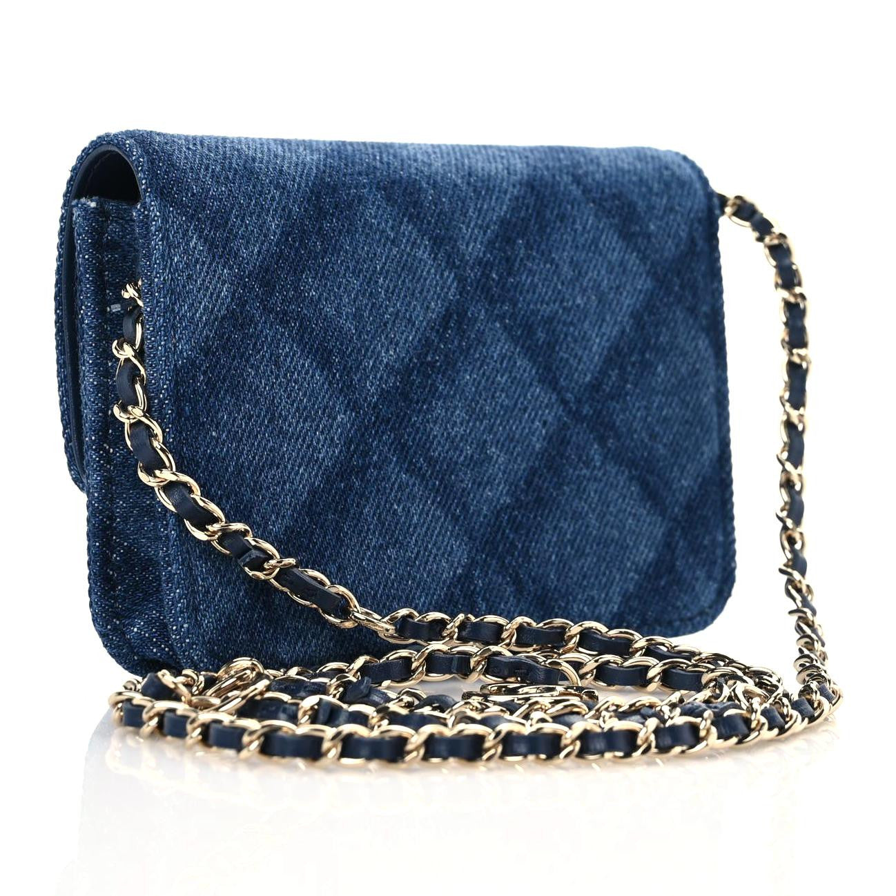 Chanel Denim Printed Belt Bag Dark Blue 3 of 11