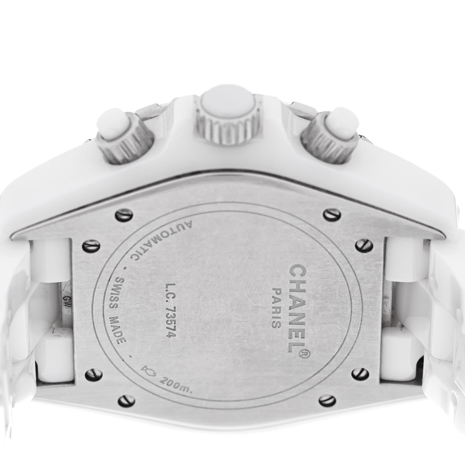 Chanel Stainless Steel Ceramic 41mm J12 Chronograph Automatic Watch White 4 of 4