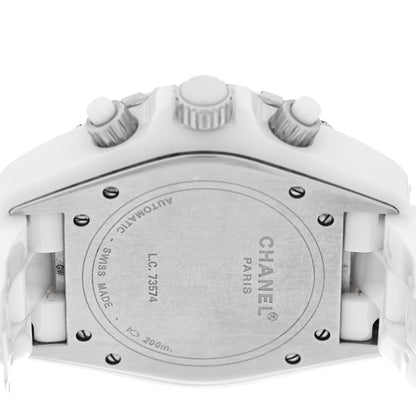 Chanel Stainless Steel Ceramic 41mm J12 Chronograph Automatic Watch White 4 of 4