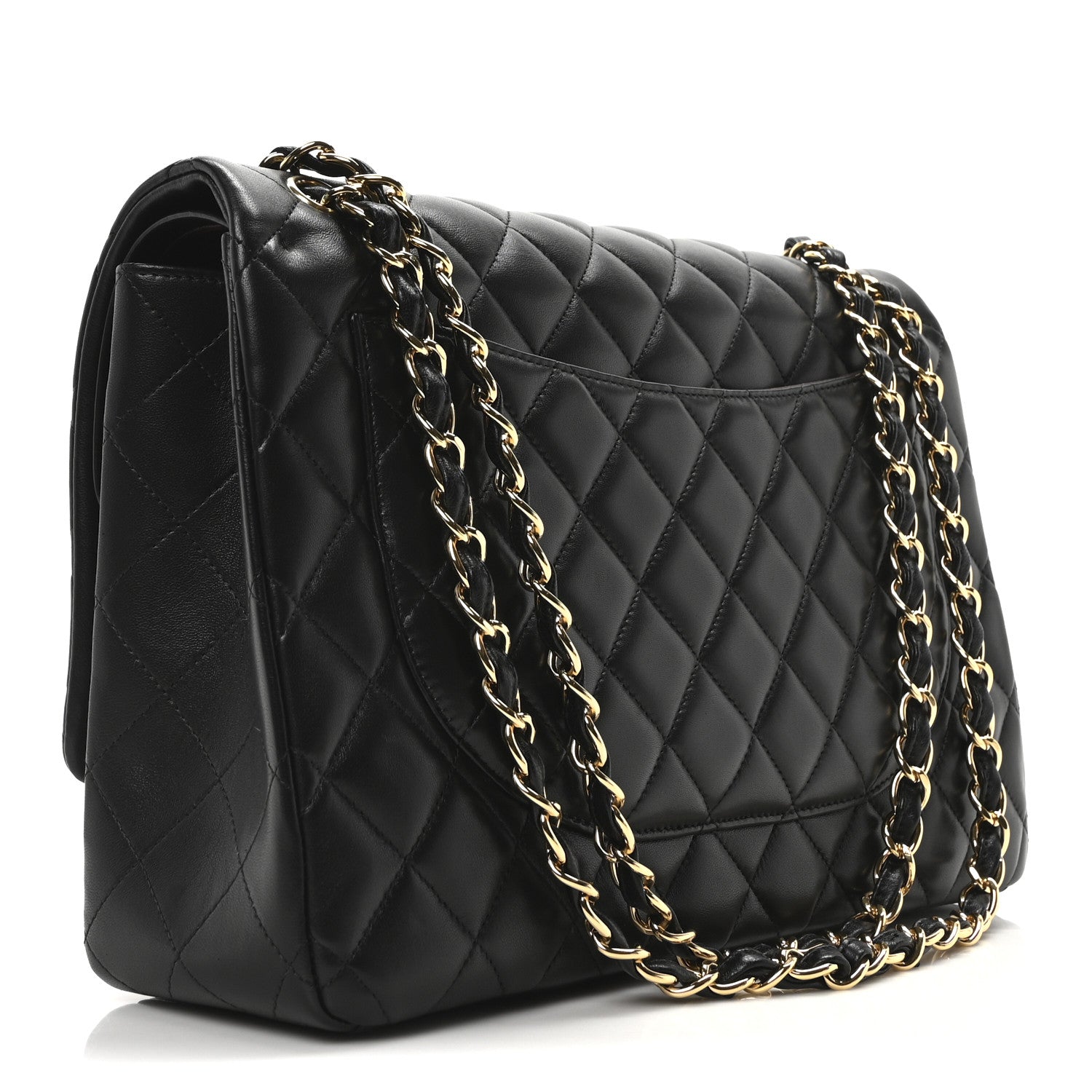 Chanel Lambskin Quilted Maxi Double Flap Black 3 of 11