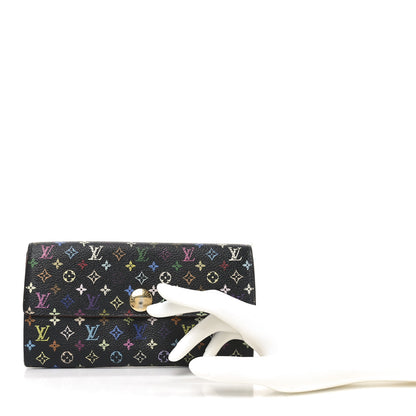 Louis Vuitton Monogram Multicolor Sarah Wallet Black 2 of 10