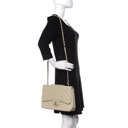 Chanel Lambskin Quilted Jumbo Single Flap Ivory 2 of 12
