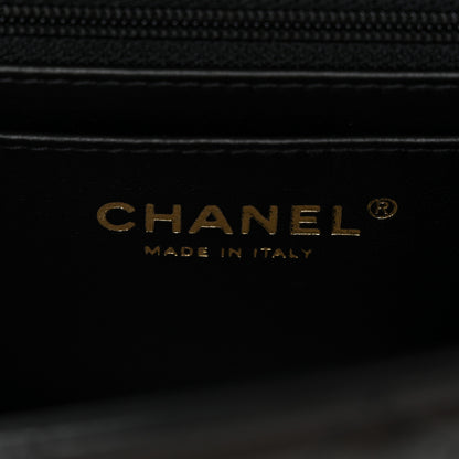 Chanel Lambskin Quilted Mini Top Handle Rectangular Flap Black 6 of 11