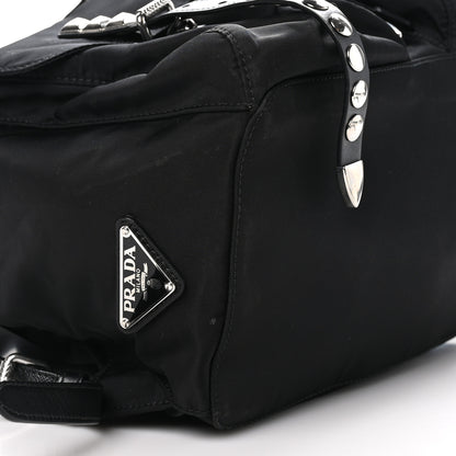 Prada Nylon New Vela Studded Backpack Black 8 of 9