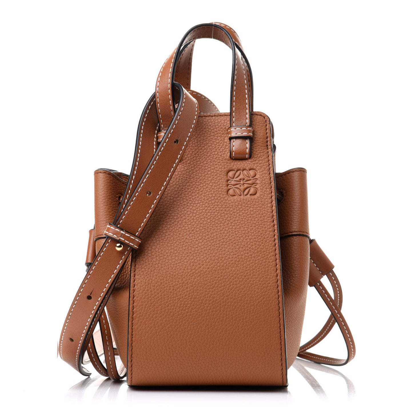 Calfskin Mini Hammock Shoulder Bag Light Caramel