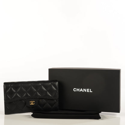 Chanel Caviar Quilted Large Flap Wallet Black 6 of 10