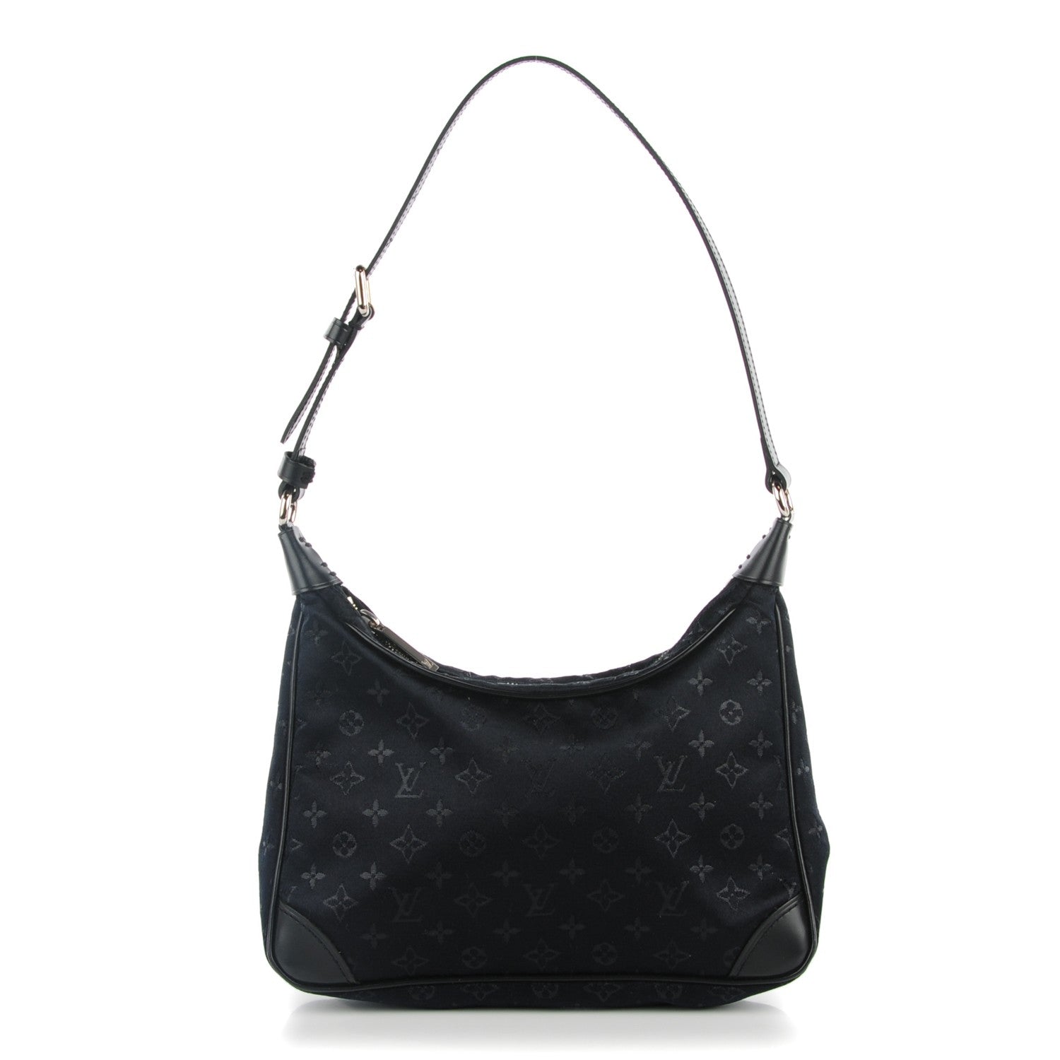 Louis Vuitton Satin Monogram Little Boulogne Black 1 of 7