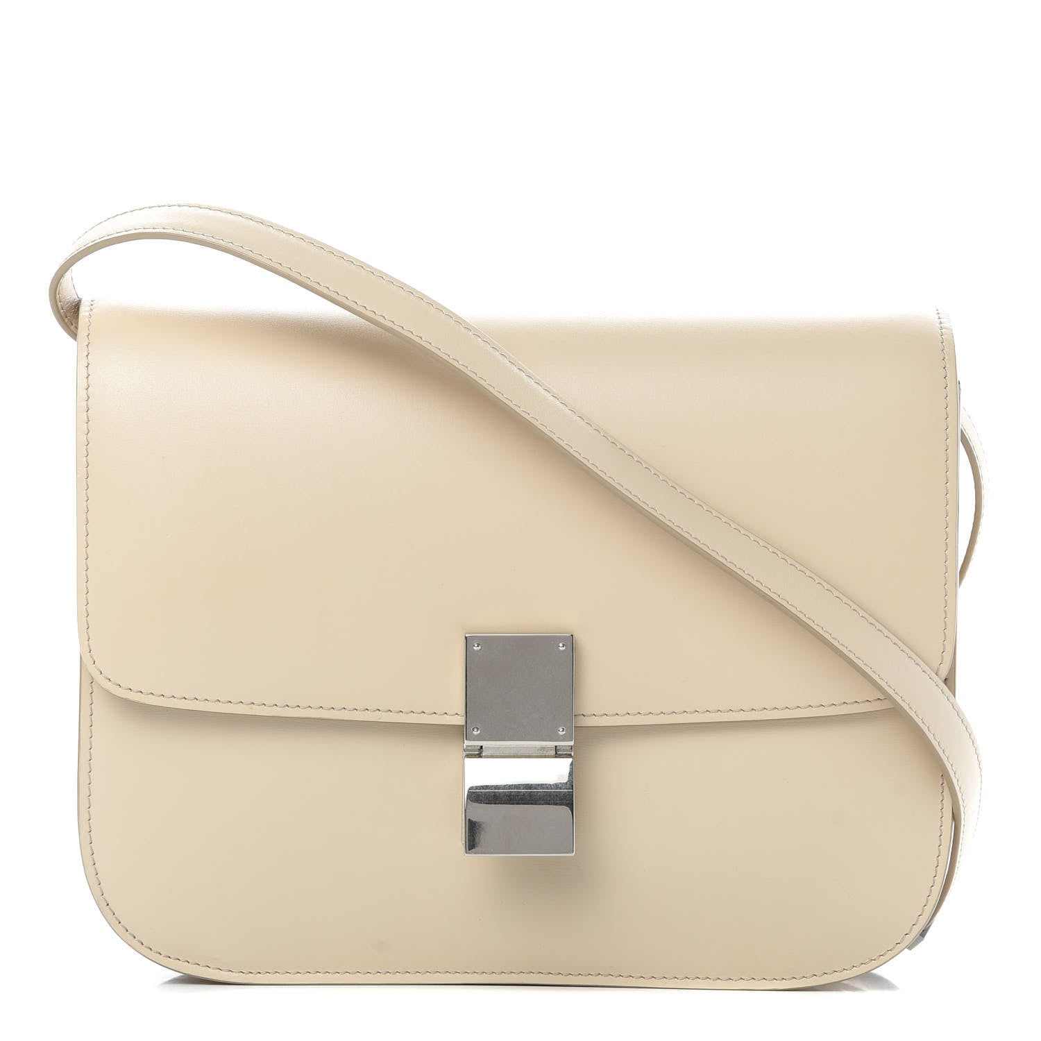 Celine Box Calfskin Medium Classic Box Flap Chalk 1 of 13