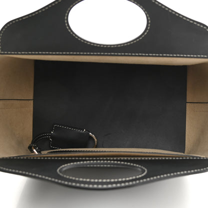 Burberry Soft Calfskin Small Pocket Tote Bag Black 5 of 8