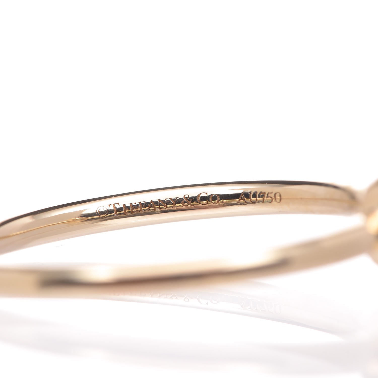 Tiffany 18K Yellow Gold .28 Carat Fancy Yellow Diamond Bezet Oval Ring 54 7 5 of 6
