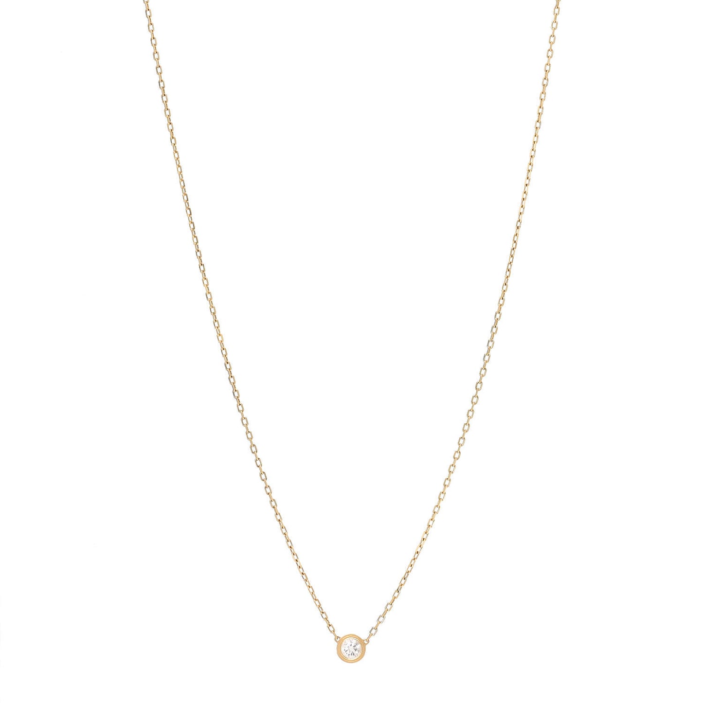 18K Yellow Gold Diamond LM D'Amour Pendant Necklace