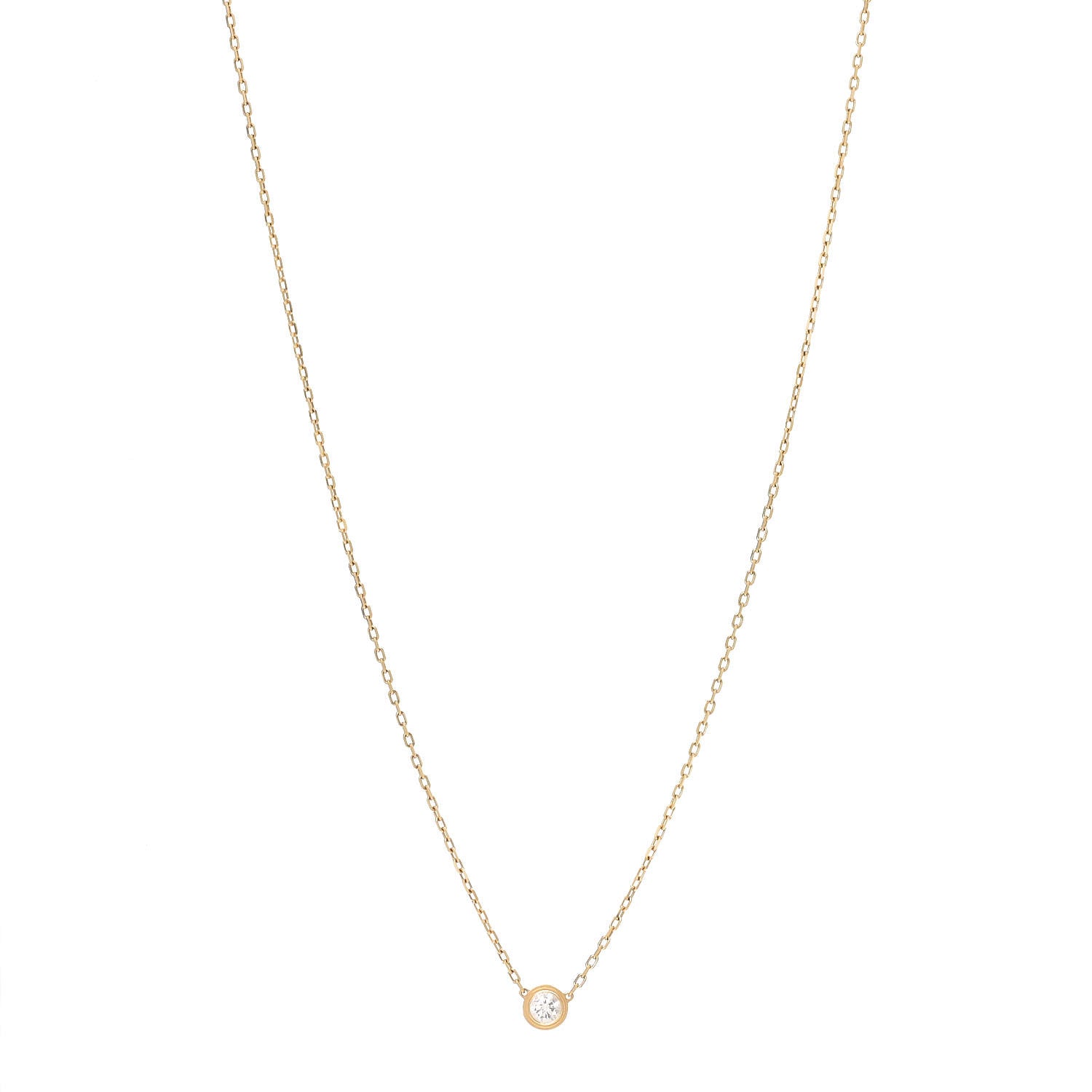 Cartier 18K Yellow Gold Diamond LM D'Amour Pendant Necklace 1 of 6