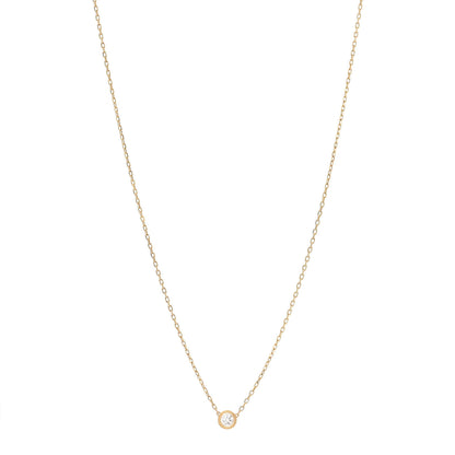 Cartier 18K Yellow Gold Diamond LM D'Amour Pendant Necklace 1 of 6