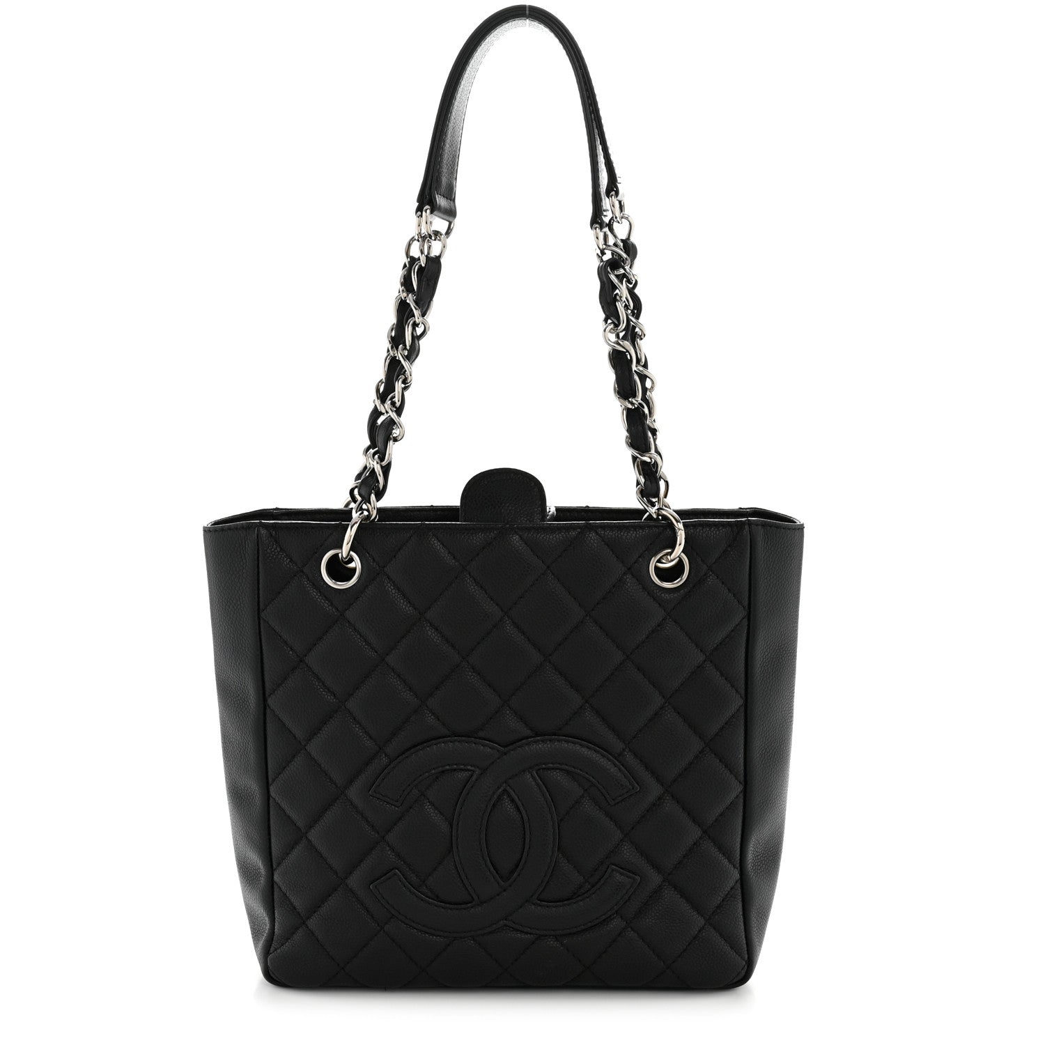 Chanel Caviar Quilted Petit Shopping Tote PST Black 1 of 15