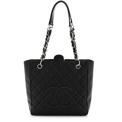 Chanel Caviar Quilted Petit Shopping Tote PST Black 1 of 15