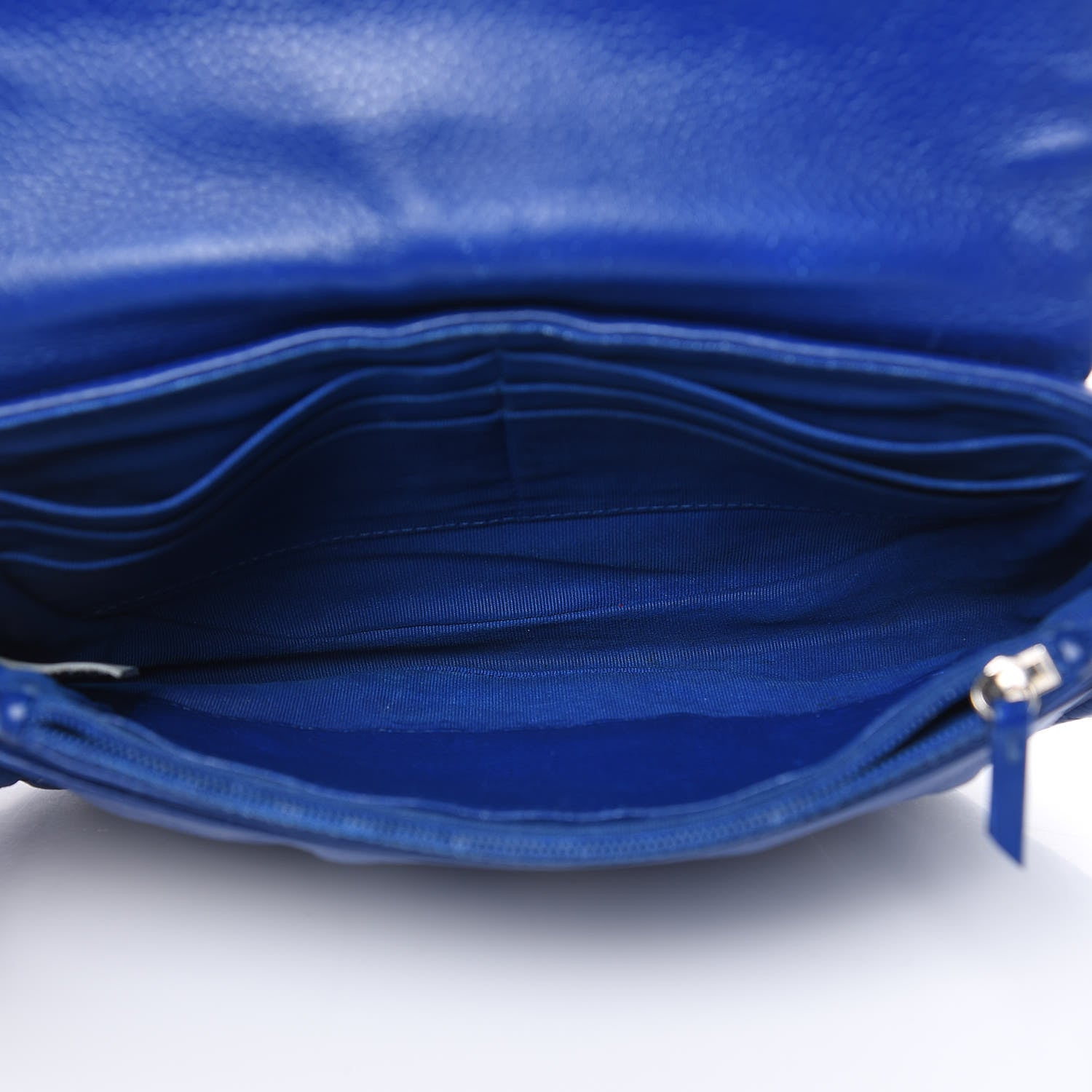 Chanel Caviar Half Moon Wallet On Chain WOC Blue 5 of 16