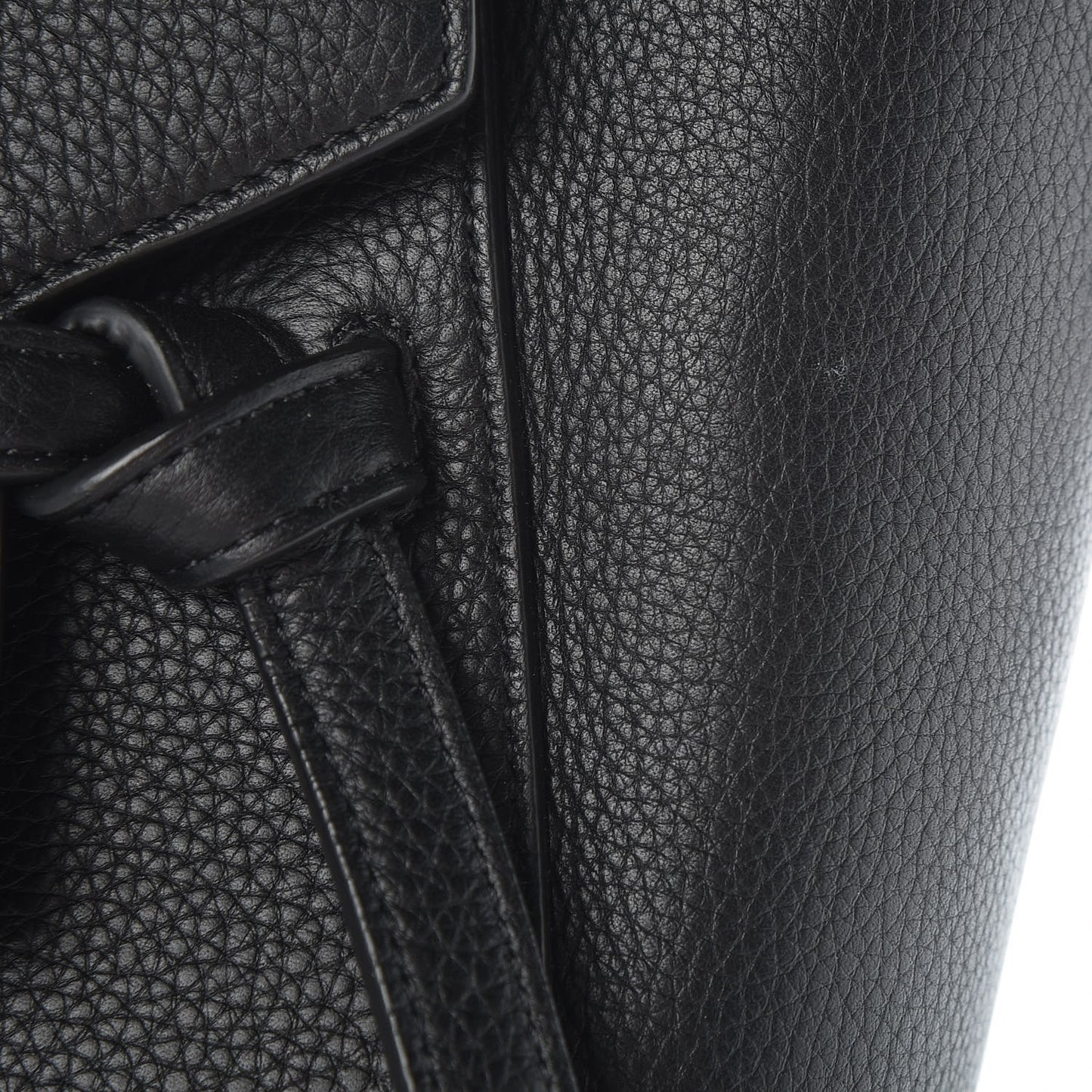 Grained Calfskin Mini Belt Bag Black